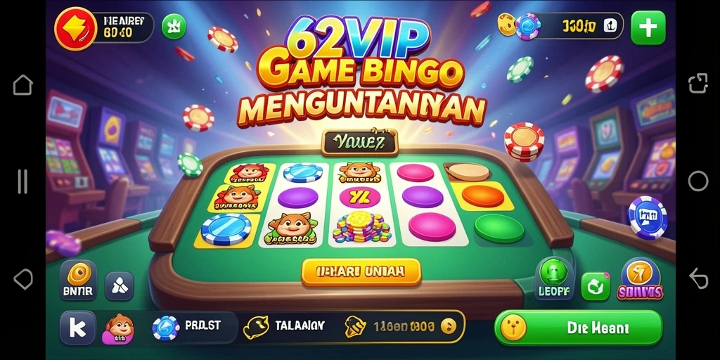 Tampilan gameplay seru di 62VIP yang memikat pemain Bingo.