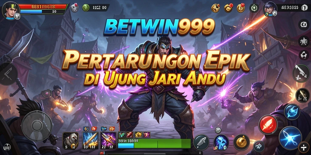 Tampilan gameplay BETWIN999 yang mendebarkan dengan aksi pertarungan intens.