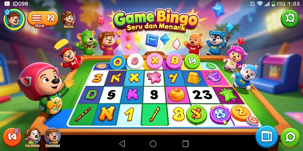 Tampilan menarik gameplay Bingo ID098 yang seru dan interaktif.