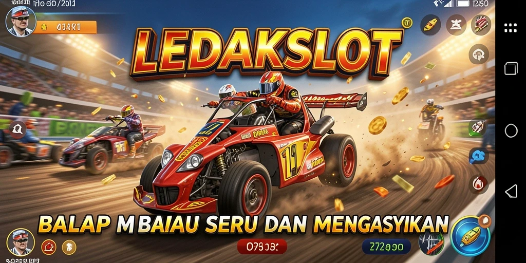 Tampilan gameplay balap yang mendebarkan dan penuh aksi.