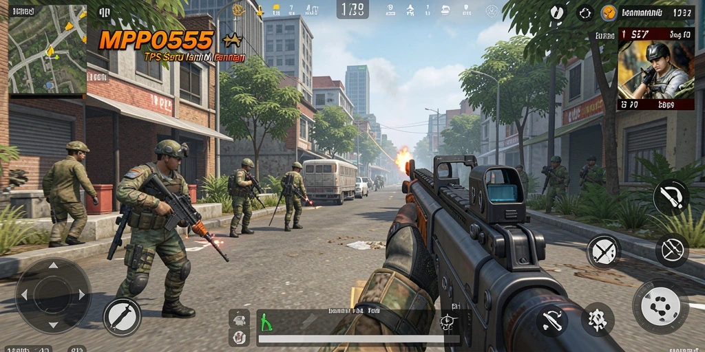Tangkapan layar MPO555 menampilkan aksi seru dalam mode TPS.