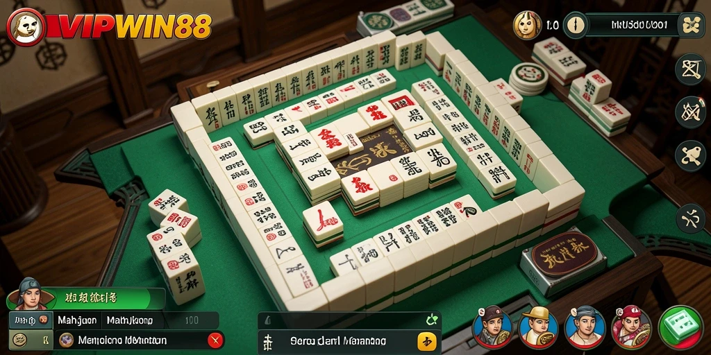 Tampilan gameplay Mahjong yang menarik di VIPWIN88.